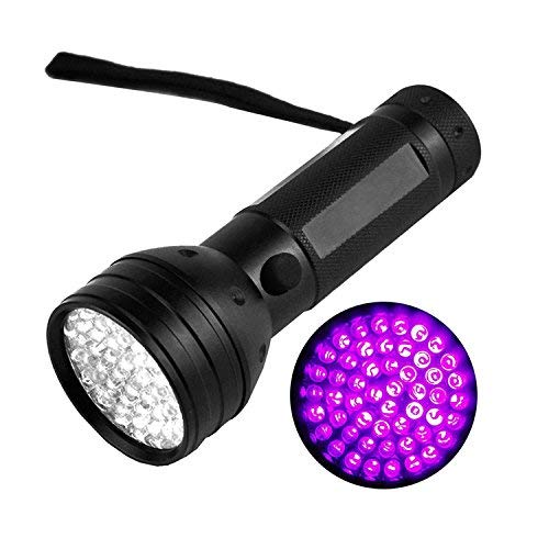 UV Blacklight Flashlights, Cherry 51 LED Handheld Pet Dog Cat Urine Carpet Stain Detector 395-405 nm Scorpion Hunting, Ultraviolet Light Detector for Bed Bug, Leakage,ore, Banknote, ID Card Detector