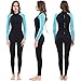 Dark Lightning 3/2mm Wetsuit Women, Women's Wetsuit Long Sleeve Full Suit Premium Neoprene Womens Suit Scuba Diving/Surf/Canoe, Jumpersuit (Size 8 / M)
