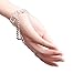 Voberry Fashion Women Girl Rhinestone Hand Harness Bangle Chain Link Finger Ring Bracelet