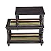 VASAGLE End Table with Colorful Storage Shelf, 3-Tier Narrow Side Table with Solid Wood Legs, Sturdy and Assembly Without Tools, Sofa Table for Living Room, Country Brown ULET18GL