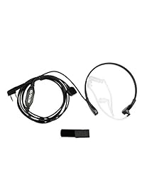 Retevis Garganta Mic Covert Tubo acústico Auricular PTT para Kenwood/Retevis h-777 rt7/Quansheng/Wouxun/tyt/Baofeng UV5R 888S 2 Way Radio (1 Pack)