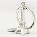 Reizteko Silver Eiffel Tower key chain favor from Paris, French souvenirs key rings