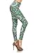 Leggings Depot Ultra Soft 3X5X Popular Best Printed Fashion Leggings Batch3 (3X-5X, Green Mandala)