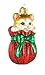 Old World Christmas Lover Collection Glass Blown Ornaments for Christmas Tree, Letting Cat Out