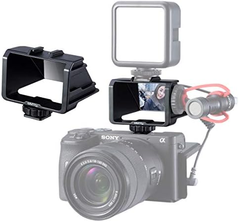 Uurig R031 自撮りモニター カメラフリップスクリーンミラー3コールドシューマウントマイクライトスタンドソニーa6000 A6300 A6500 A6600 iii r3キャノンニコン用vlog Selfie 自撮り用 アクセサリー