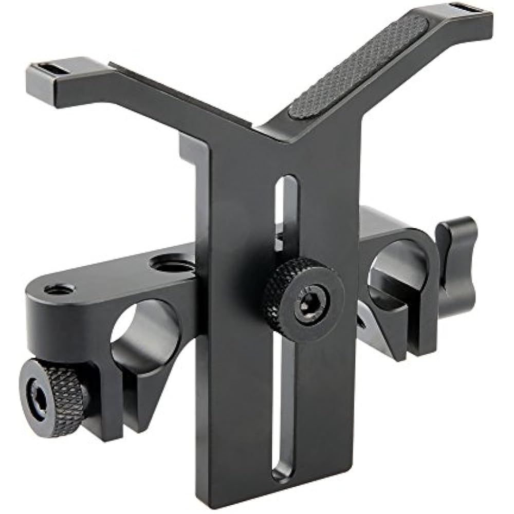 Long Lens Support Bracket Height Adjustable With 15mm Rod Clamp For