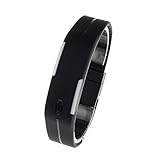 Affute Ultra Thin Sports Silicone Digital LED Sports Bracelet Wrist Watch(black)