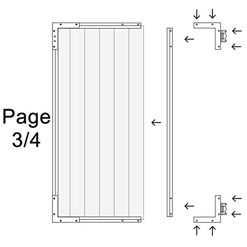 Nuvo Iron PRO6 (Pro 6) Gate Frame, 6 Standard Fence Board Wide x 6’ Long, Black, 6 Foot Pricepulse