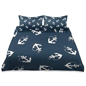 Tropical Beach Nautical Sea Anchor Comforter Set Queen Size Cover Comforter Set Cover All Season Soft and Comfortable… 41I5c3RRrAL. SS280