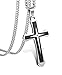 ORAZIO Stainless Steel Cross Necklace Pendant for Men Curb Chain Necklace 3.5mm 22 Inch