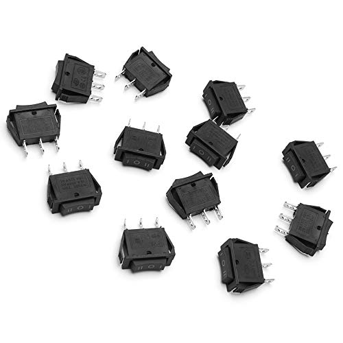 12 Pcs SPDT ON-OFF-ON 3 Pin Snap Rocker Boat Switch Black AC 250V 15A 125V 20A For Car Auto Boat Household Appliances By MXRS - Thumbnail 6