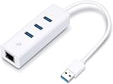 TP-Link UE330 USB 3.0 to Ethernet Adapter 3-Port Gigabit LAN Plug & Play view 2