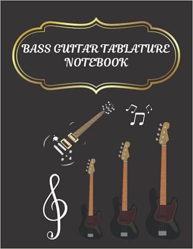 Cuaderno de tablatura de bajo guitarra: tablatura de bajo y acordes, diario  de libro de trabajo, papel manuscrito de pestaña de bajo guitarra,   música, profesores, estudiantes, músicos : Family Journals, ASZ