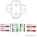 Quadpro Cheerson Cx-10 Propeller Cx-10a Wltoys V676 Part Blade Guard Cover Protector with 16pcs Compatible for Most of the Mini Quadcopter (White Blue Green Red Purple)