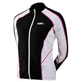 Louis Garneau Women's Pro Vent Thermal Jersey - BLACK/WHITE, SMALL
