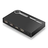 UGREEN HDMI Switch 3 in 1 out HDMI Switcher Box Supporting 3D 4K Full HD 1080P 3 Ports HDMI Hub with Remote Control for PS3, PS4, Xbox 360, Xbox One, TV Box, TV Stick, HDTV, DVD, Blu Ray, PC, Black