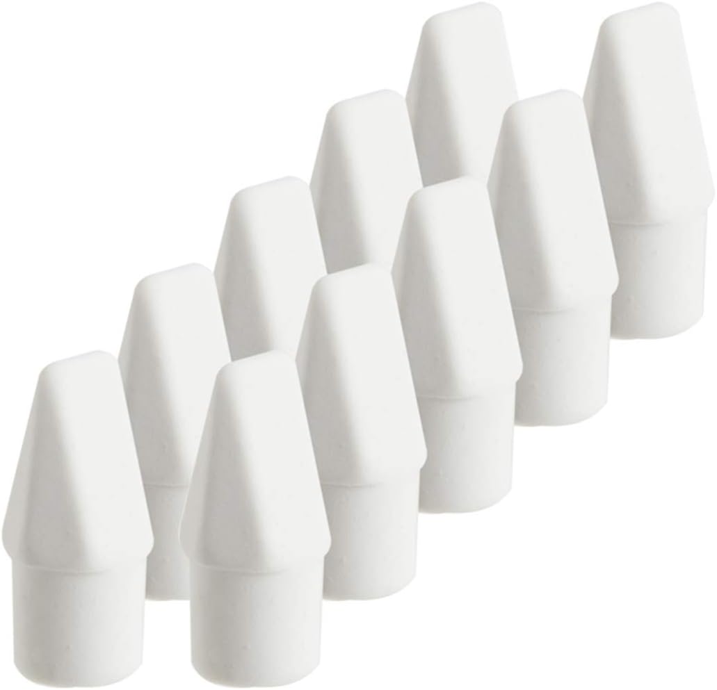 Pentel Arts HiPolymer White Cap Erasers (Pack of 10) (ZEH02PABP10