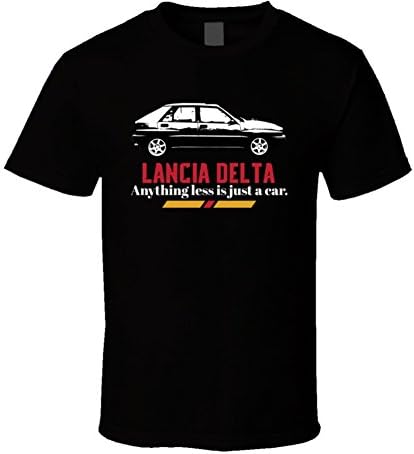 1988 Lancia Delta Integrale 8v B and W Anything Less is Just a Car Fan T Shirt