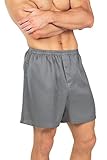 TexereSilk Men's 100% Silk Boxer Shorts (The Executive Lounge, Zinc, Large) Boxer Underwear for Him MS6103-ZNC-L
