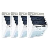 VOLADOR Outdoor Hanging Solar lights,4 Pack 20 LEDs Motion Sensor Light,Solar Pathway Lighting for Wall Garden Patio Deck Yard Driveway Stairs With 2200mAh Battery Auto On/Off (White)