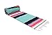 Open Road Goods Mint Mexican Yoga Blanket - Heavyweight Mexican Diamond Blanket - Extra Thick Serape with Stripes- Mint with Coral and Pastel Purple