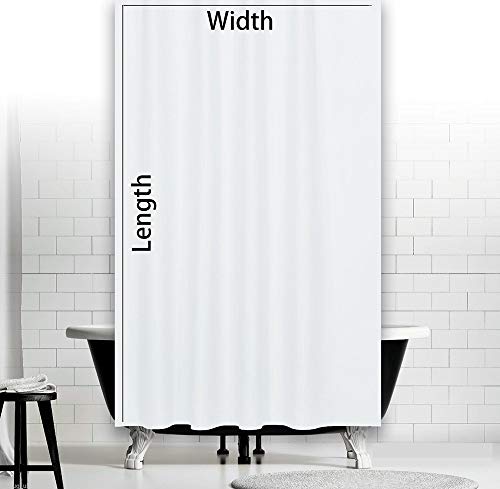 YOLIYANA Waterproof Polyester Printing Lightweight Shower Curtains Vivid Summer Lanscape with a Dramatic Rural Road and Sky Print Deco Home with 12 Free Hooks
