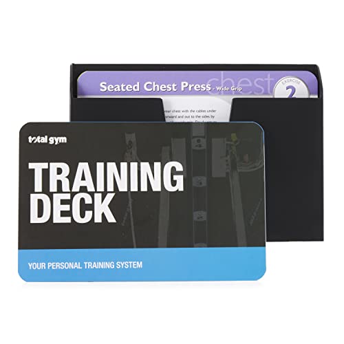 Total Gym Personal Workout Training Cards and Case with 80 Total