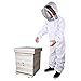 DGCUS Professional Cotton Full Body Beekeeping Suit with Self Supporting Veil Hood(For Person No Taller than 5' 9