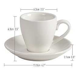 ionEgg Porcelain Espresso Cup with Saucer, Espresso