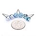JEWELRIESHOP Birthstone Studs Earring Set Cubic Zirconia Rhinestones Crystal Ball Faux Pearl Stainless Steel Stud Earrings for Women Girl Jewelry Gift (6mm Round,3 Pairs)
