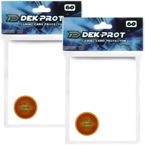 DEK PROT Magic+Pokemon Size Gaming Card Protectors-120 Sleeves- Starlight White