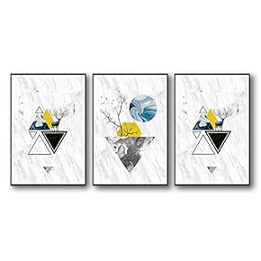 Framed Home Artwork Abstract Mountain for Living Room...