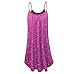 Women Cami Pleated Dress | Ladies Plus Size Spaghetti Strap Boat Neck Print Shift Mini Dresses | Casual Loose Flare T Shirts Dressthumb 2