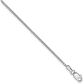 FB Jewels Solid 14K White Gold 1.2mm Diamond-Cut Spiga Chain