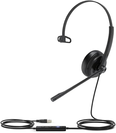 Yealink UH34 Lite USB-A Monocular Headset for Teams - Noise Cancelling Mic