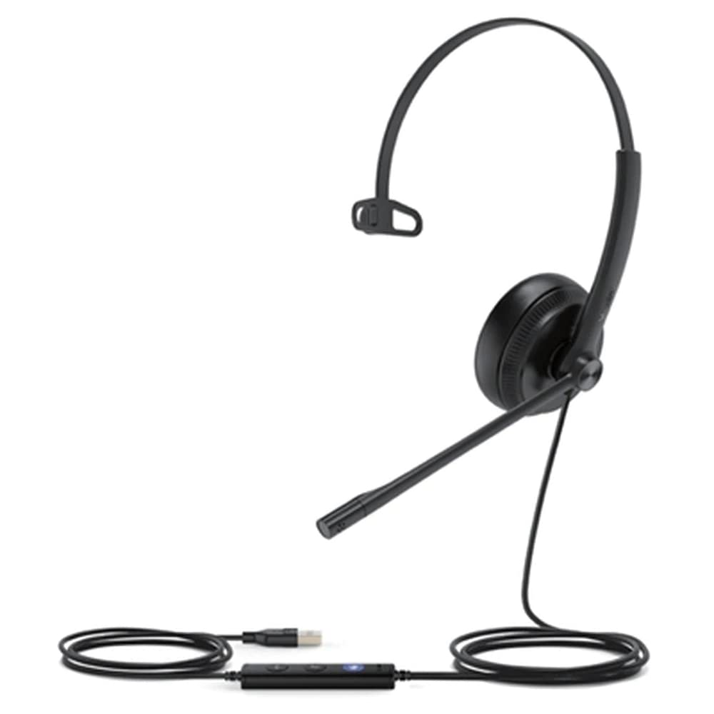 Yealink UH34 Lite Professional USB-A, Plug & Play Monaural Corded Headset with Noise Cancelling Microphone, In-line Controller and Soft Foam Ear Cushions (Optimised for Microsoft Teams) – Black — image 1