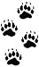 Black Bear Paws Print Tracks Hunting Vinyl Decal Sticker for Vehicle Car Truck Window Bumper Wall Decor - [6 inch/15 cm Tall] - Gloss Black Color