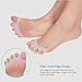 Gel Toe Separator & Stretcher Bunion Corrector Splint Kit, Relieve Pain of Hallux Valgus, Tailors Bunion and Hammer Toe, Rubber Silicon Toe Straightener Spacer Spreader Aid for Men and Women (A)