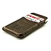 Dockem iPhone SE Wallet Sleeve Vintage Synthetic Leather Card Case: Ultra Slim Professional Executive Pouch Cover with 2 Card Holder Slots: fits iPhone SE, iPhone 5, iPhone 5S (Brown)