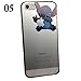 SAKO for iPhone 5C Disney Cartoon Lilo and Stitch Playing/ Grabbing Apple logo Cute Clear Case Cover for Iphone 5C Xmas Gift (Stitch05 for 5C)