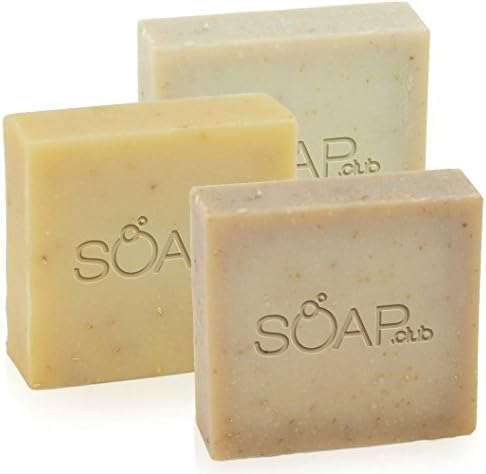 Soap Club Goat's Milk Natural Gift Sets Premium Handmade Soap Bars 5oz (3 Pack)