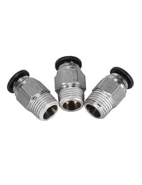 WitBot PC4 M10 Tubo PTFE Neumático Recto Macho Empuje el Conector de Ajuste Rápido con 2m PTFE Teflon Bowden Tube (4.0mm OD   2.0mm ID) 1.75mm Filamento para impresora 3D.