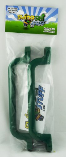 Swing Set Stuff Playground Handles with SSS Logo Sticker, Green, 13" - Thumbnail 3