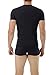 Underworks Mens Microfiber Compression Crew Neck T-shirt, Xlarge, Black