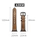 Apple Watch Band, Wollpo Vintage Leather Replacement Bands Stylish Straps with Stainless Metal Buckle Clasp for Apple Watch Series 3 Series 2 Series 1 Sport and Edition (Brown 42mm)