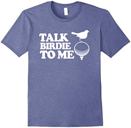 Men's Talk Birdie To Me Golf Shirt - Funny golf shirts, Golf Gifts XL Heather Blue