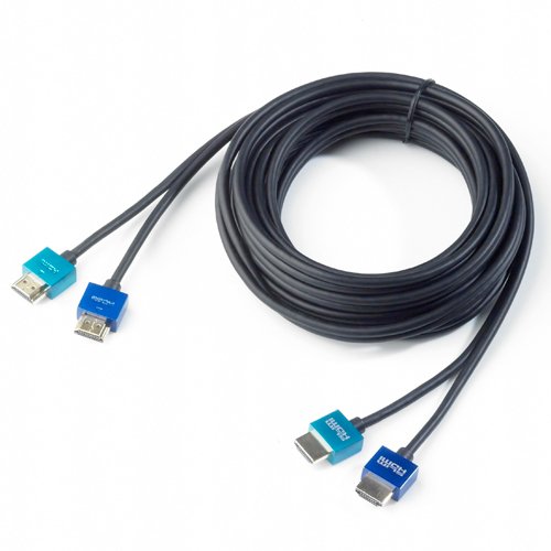 4m Slim HDMI Twin-Twin Cable, The World's Slimmest HDMI Lead? (Gold Plated, 1080p, 3D, High Speed, ARC)