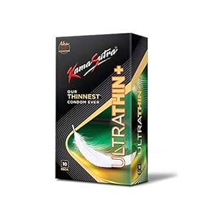 KamaSutra UltraThin+ Condoms for Men for Closest Feel for Couple, Clear, 10 Count