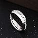 Zealmer Titanium Created Crystal Wedding Band Ring Silver Tone Size 5 to 13