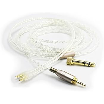 NewFantasia Replacement Audio Upgrade Cable for Sennheiser HD650, HD600, HD580, HD660S, Massdrop HD6XX Headphone Silver Plated Wire with 3.5mm 1/8